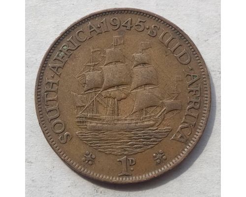 1 пенни 1945 год ЮАР Георг VI