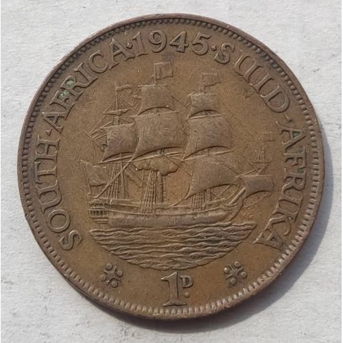 1 пенни 1945 год ЮАР Георг VI