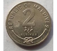 2 руфии 1995 год Мальдивы Ракушка