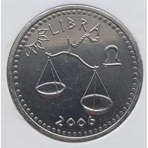 10 шиллингов 2006 год Сомалиленд Знаки Зодиака Весы UNC в держателе