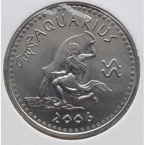 10 шиллингов 2006 год Сомалиленд Знаки Зодиака Водолей UNC в держателе