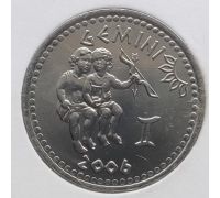 10 шиллингов 2006 год Сомалиленд Знаки Зодиака Близнецы UNC в держателе