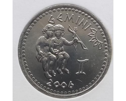 10 шиллингов 2006 год Сомалиленд Знаки Зодиака Близнецы UNC в держателе