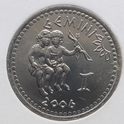 10 шиллингов 2006 год Сомалиленд Знаки Зодиака Близнецы UNC в держателе