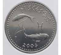 10 шиллингов 2006 год Сомалиленд Знаки Зодиака Рыбы UNC в держателе