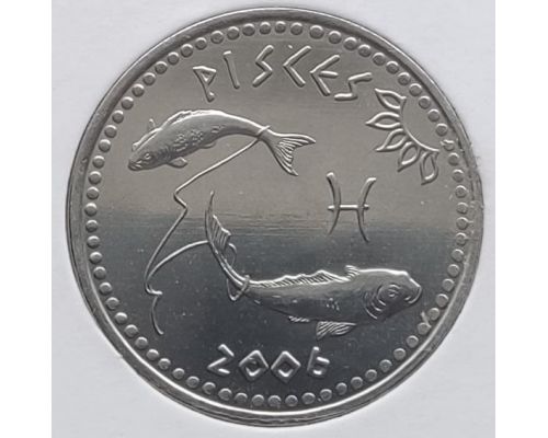 10 шиллингов 2006 год Сомалиленд Знаки Зодиака Рыбы UNC в держателе