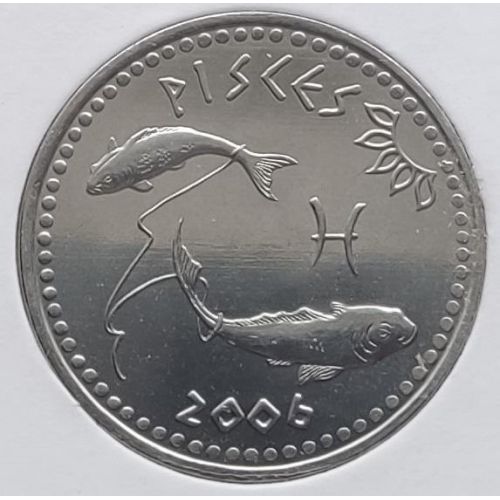 10 шиллингов 2006 год Сомалиленд Знаки Зодиака Рыбы UNC в держателе
