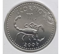 10 шиллингов 2006 год Сомалиленд Знаки Зодиака Скорпион UNC в держателе