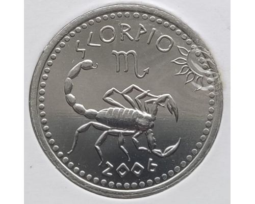 10 шиллингов 2006 год Сомалиленд Знаки Зодиака Скорпион UNC в держателе