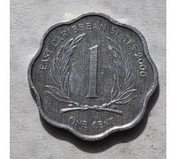 1 цент 2000 год Восточные Карибы Елизавета II